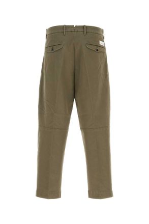 Nine In The Morning Mens Olive Green Cotton Blend Giulio Pant Oliva Exterior: Polyurethane Pantaloni