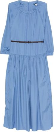 Max Mara Dames, Jurken, Blauw, Maat: 3XS Katoen