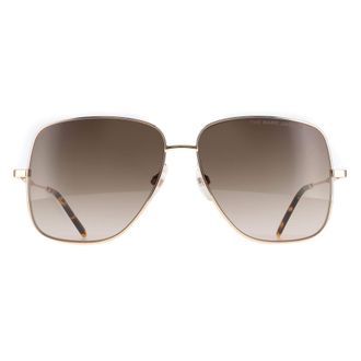 Marc Jacobs Square Womens Gold Dark Brown Gradient 619/S Metal - One Size