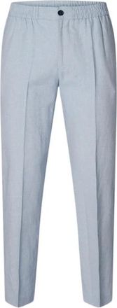 Selected Broeken, Heren, Blauw, L, Leer, Chino broeken