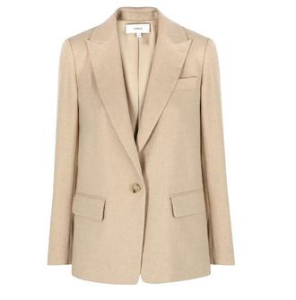 Vince Sand Single Breasted Brushed Jersey Blazer Size XXS