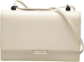 Saint Laurent Pre-owned Vintage Crossbody Bag - Dames - Vintage Handtas - Wit - ONE Size - Leer - Vintage