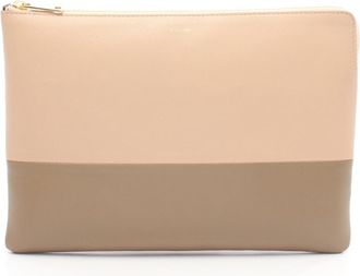 Celine Beige Leather Clutch Bag (Pre-Owned)