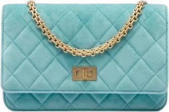 Chanel Pre-owned Wallet on Chain - Dames - Vintage Schoudertas - Blauw - ONE Size - Vintage