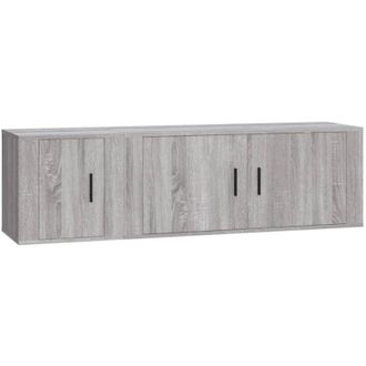 vidaXL Set De Muebles Para Tv 2 Pzas Madera Contrachapada Gris Sonoma Vidaxl
