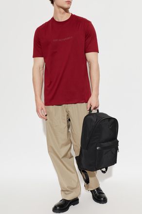 Emporio Armani T-shirt With Printed Logo, Mens, Red