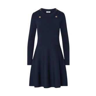 Liu Jo Knit Fit & Flare Jurk - Dames - Kleedjes - Blauw - M - Kleedjes