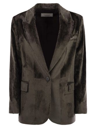 PESERICO Peserico Velvet Blazer mit tausend Streifen