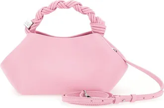 Ganni Womens Handbag Bou Small Butter Bag Pink Leather Handbags Hand