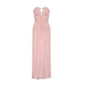 Genny Long Dress Lace Light - female - Genny - Gowns - Pink - XS - Dresses