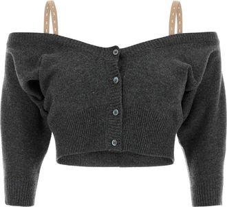 Miu Miu Dark Grey Cashmere Cardigan