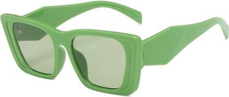 Generic Square Large Frame Sunglasses Mens And Womens Beach Vacation Party Photo Shoots Sports Sun Glasses(Green)