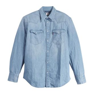 Levi's Barstow Western Standard Grant Mid Blue Shirt - Heren - Spijkeroverhemden - Blauw - XL - Katoen - Overhemden
