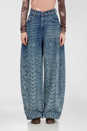 Diesel Relaxed Jeans High Waist 1987 D-Khelz, Dark blue, Button fly