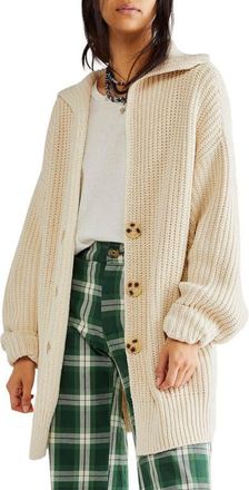 Free People Swim Too Deep Cardigan in Birch at Nordstrom, Size X-Small
