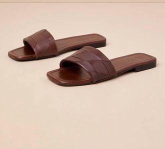 Seychelles Womens Portland Leather Slide Sandal In Brown
