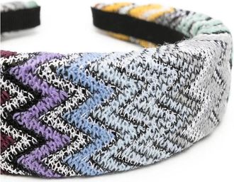 Missoni Signature Zigzag Knit Headband - Gray