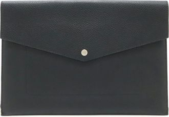 Louis Vuitton Noir Leather Clutch Bag Pochette (Pre-Owned)