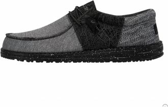 Hey Dude Mens Wally Tri Maps Reflective Slip On Shoes In Grey