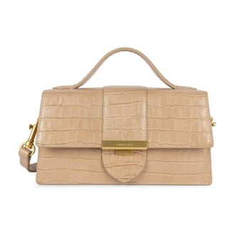 Lancaster Baguette Bag Croco Ily - Dames - Handtassen - Beige - ONE Size - Leer - Tassen