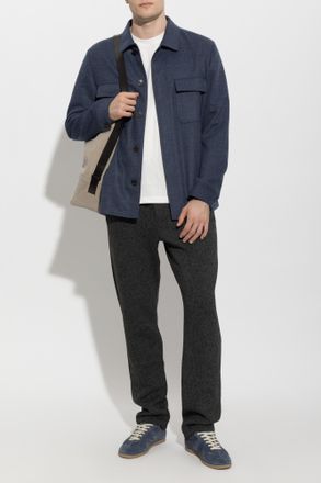 Etro Patterned Loose-fit Trousers, Mens, Grey