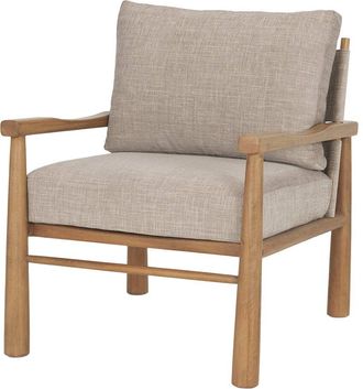 Mercana Witton Fabric Beech Wood Slingback Backrest Accent Chair