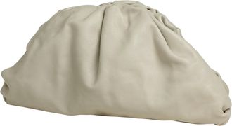 Bottega Veneta White Leather Clutch Bag Pouch (Pre-Owned)