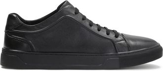 Kazar Tijdloze sneakers van graanleer voor mannen - Heren - Sneakers - Zwart - 42 EU - Leer - Schoenen
