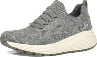 Skechers Womens BOBS Sparrow 2.0 Sneaker, Gray Heather Engineered Knit, 8 UK