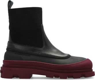 Moncler Vera Edge Leren Enkellaarzen - Dames - Enkellaarsjes - Zwart - 36 EU - Leer - Schoenen