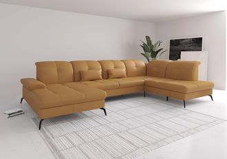 Sit&more Wohnlandschaft »Amica, U-Form, inkl. Sitztiefenverstellung und Armteilverstellung« wahlweise mit Kopfteilverstellung, Bettfunktion und Bettkasten