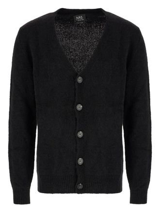 A.P.C. V-neck cardigan - men - Merino/Alpaca/Polyamide - L - Black