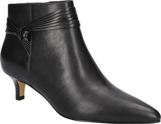 Bella Vita Jani Pointed Toe Bootie in Black Leather at Nordstrom, Size 5.5
