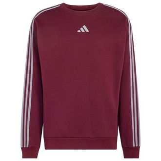 adidas Essentials 3-Stripes Fleece Sweatshirt Pullover f&uuml;r Herren | rot
