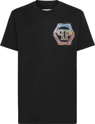 Philipp Plein T-Shirt Ronde Hals Hexagon - Heren - T-shirts - Zwart - S - Katoen - Tops