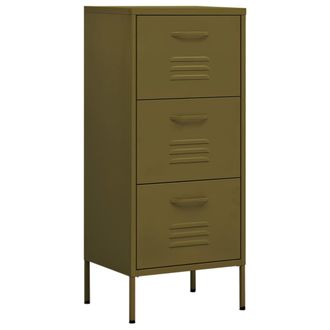 vidaXL Armario De Almacenamiento Acero Verde Oliva 42,5x35x101,5 Cm Vidaxl
