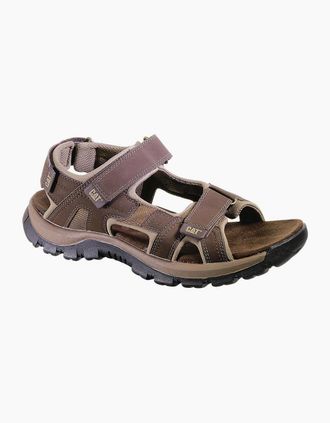 CAT Mens CAT Mens Giles Full Grain Leather Sandals - Brown - Size: 11