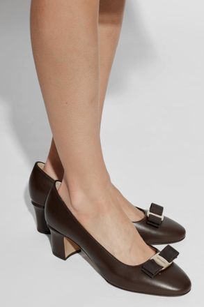 Ferragamo Heeled Shoes Vara, Womens, Brown