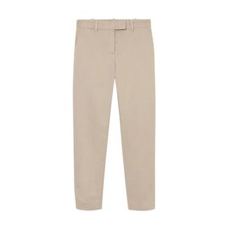 Brooks Brothers Stretch Katoen Cigaret Chino - Dames - Chinos - Beige - S - Katoen - Broeken