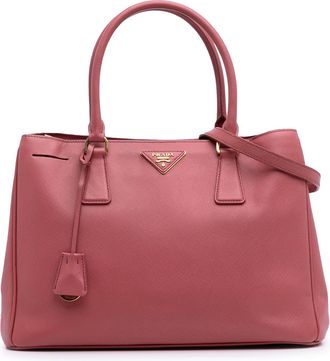 Prada Pre-owned Womens Galleria Satchel Bag - Rose Gold Leather - One Size