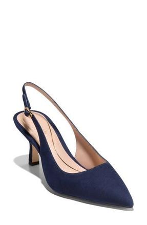 Cole Haan Hansell Slingback Pointed Toe Pump in Ch Midnight Moon Suede at Nordstrom Rack, Size 6.5