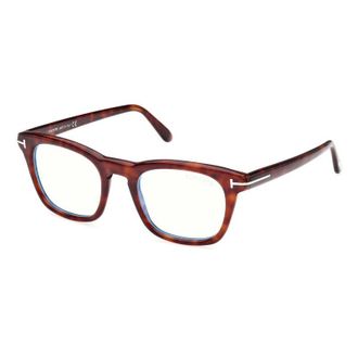 Tom Ford FT5870-B 054 Havana/Clear Blue Light Block 50mm
