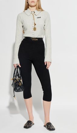 Chlo&eacute; Capri Leggings, Womens, Black