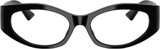 Versace VE3369GB1 Oval Full Rim Eyeglasses - Black