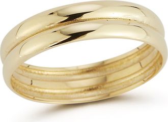 Ember Fine Jewelry Double Band Ring in Gold at Nordstrom Rack, Size 8
