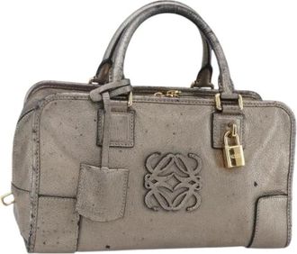 Loewe Pre-owned Handbags, female, Brown, Size: ONE SIZE Pre-owned Leather Handbag