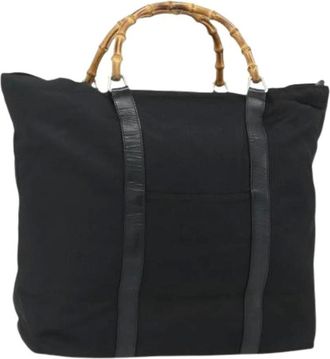 Gucci Pre-owned Tote Bags, female, Black, Size: ONE SIZE Pre-owned Vintage Nylon Tote Bag