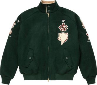 adidas x CLOT Warmup Logo Relaxed Varsity Jacket Asia Sizing Green IK2954