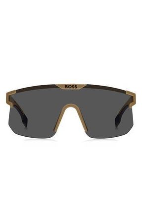 BOSS 99mm Shield Sunglasses in Beige Black at Nordstrom Rack