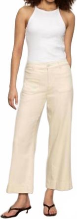 Sanctuary Soft Marine Wide Leg Standard Rise Crop Pants In Macrame